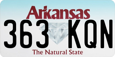 AR license plate 363KQN