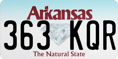 AR license plate 363KQR