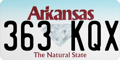 AR license plate 363KQX