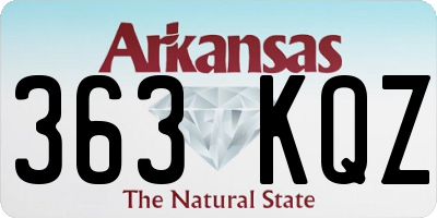 AR license plate 363KQZ