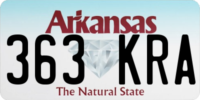 AR license plate 363KRA