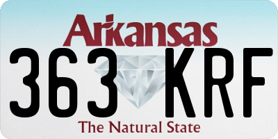 AR license plate 363KRF