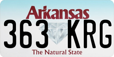 AR license plate 363KRG