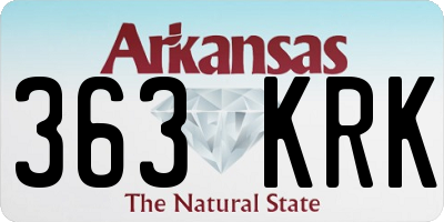 AR license plate 363KRK