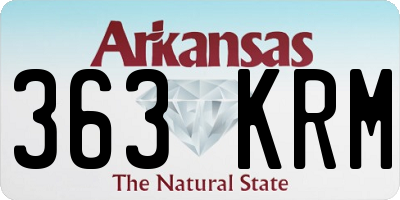 AR license plate 363KRM