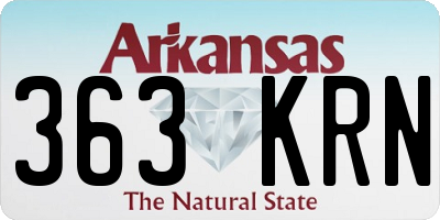 AR license plate 363KRN