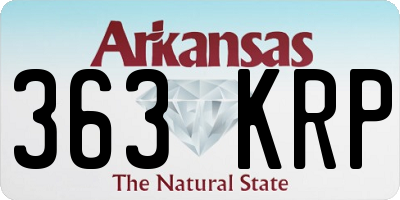 AR license plate 363KRP