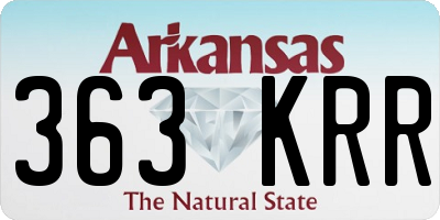 AR license plate 363KRR