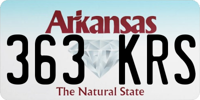 AR license plate 363KRS