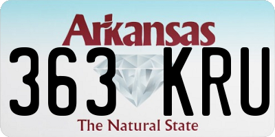 AR license plate 363KRU