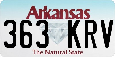 AR license plate 363KRV