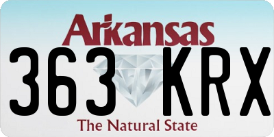 AR license plate 363KRX