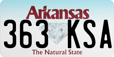 AR license plate 363KSA