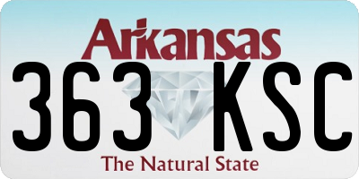 AR license plate 363KSC