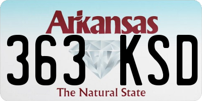 AR license plate 363KSD