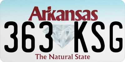 AR license plate 363KSG