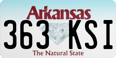 AR license plate 363KSI