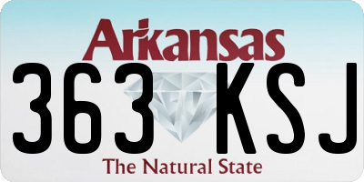 AR license plate 363KSJ
