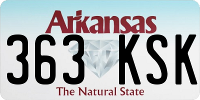 AR license plate 363KSK