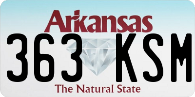 AR license plate 363KSM