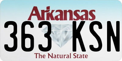AR license plate 363KSN