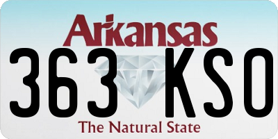 AR license plate 363KSO