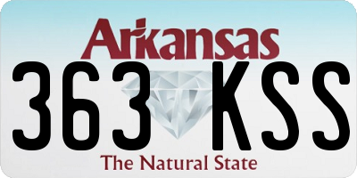 AR license plate 363KSS