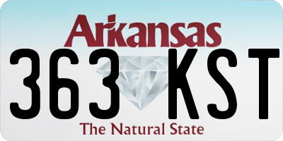 AR license plate 363KST