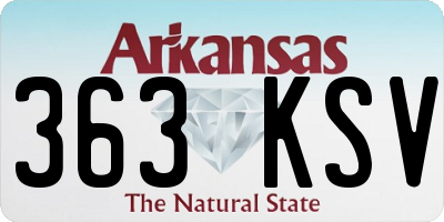 AR license plate 363KSV