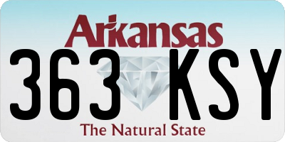 AR license plate 363KSY