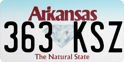 AR license plate 363KSZ