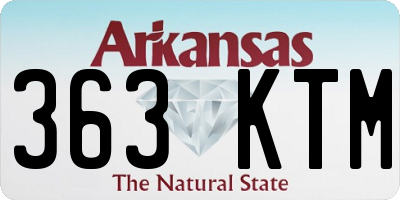 AR license plate 363KTM