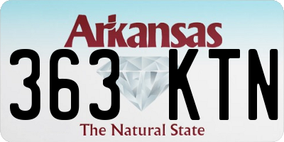 AR license plate 363KTN