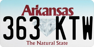 AR license plate 363KTW