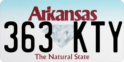 AR license plate 363KTY