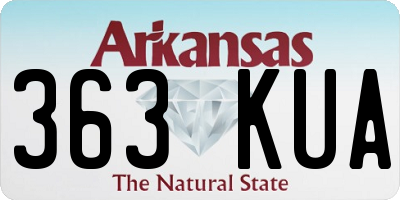 AR license plate 363KUA