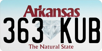AR license plate 363KUB