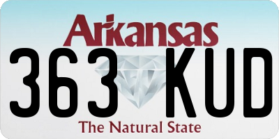 AR license plate 363KUD