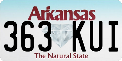 AR license plate 363KUI