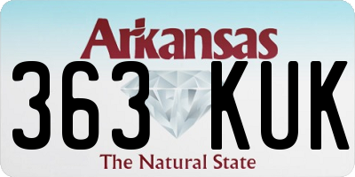 AR license plate 363KUK