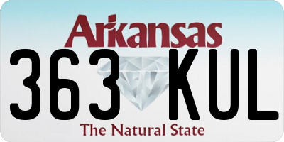 AR license plate 363KUL