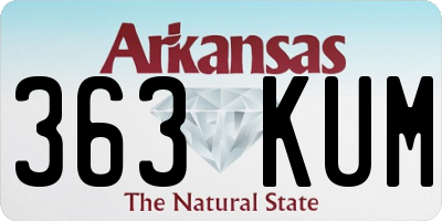 AR license plate 363KUM