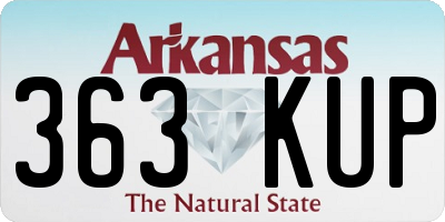 AR license plate 363KUP