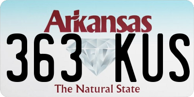 AR license plate 363KUS