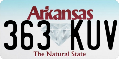 AR license plate 363KUV