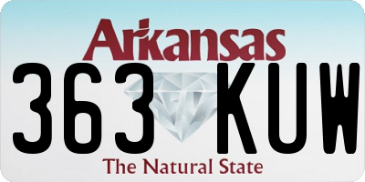AR license plate 363KUW