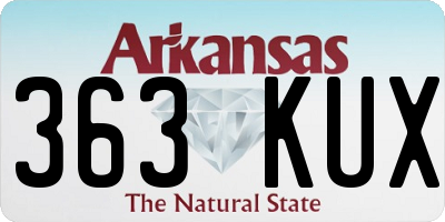 AR license plate 363KUX