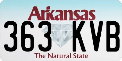 AR license plate 363KVB