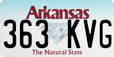 AR license plate 363KVG