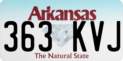 AR license plate 363KVJ